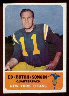 Ed Songin - 1962 Fleer #63 - nm-mt oc