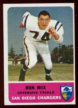 1962 Fleer #82 - Ron Mix - nm oc