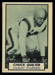 1962 Topps CFL #32 - Chuck Quilter - nm