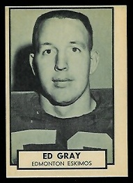 1962 Topps CFL #44 - Ed Gray - nm+ oc