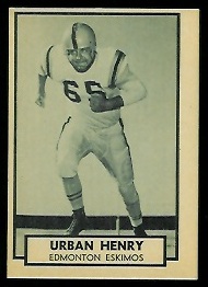 1962 Topps CFL #45 - Urban Henry - nm-mt oc