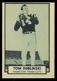 1962 Topps CFL #62 - Tom Dublinski - nm-mt oc