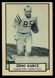 1962 Topps CFL #69 - Zeno Karcz - nm