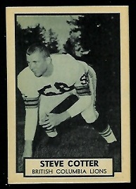 1962 Topps CFL #7 - Steve Cotter - nm+