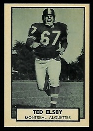 1962 Topps CFL #84 - Ted Elsby - nm-mt