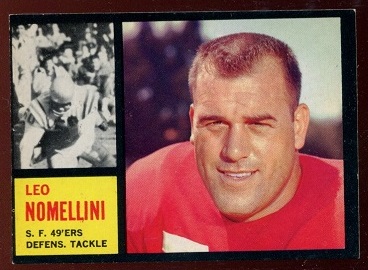 1962 Topps #159 - Leo Nomellini - ex