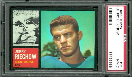 Jerry Reichow - 1962 Topps #91 - PSA 7