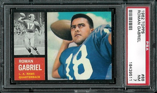 Roman Gabriel - 1962 Topps #88 - PSA 7