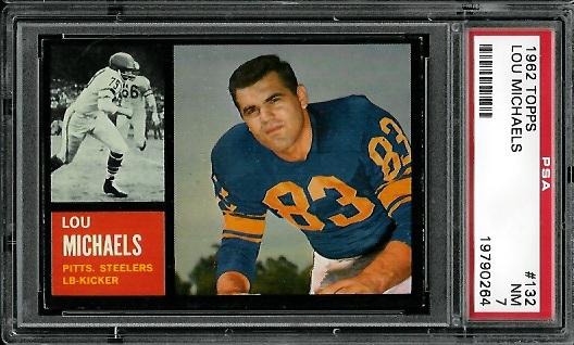 Lou Michaels - 1962 Topps #132 - PSA 7