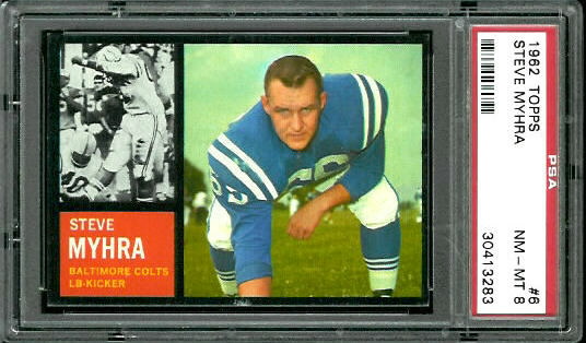 1962 Topps #6 - Steve Myhra - PSA 8