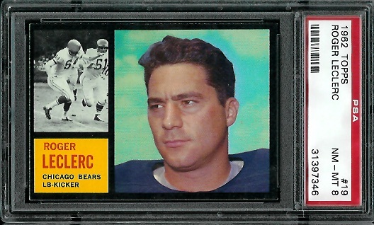 Roger LeClerc - 1962 Topps #19 - PSA 8