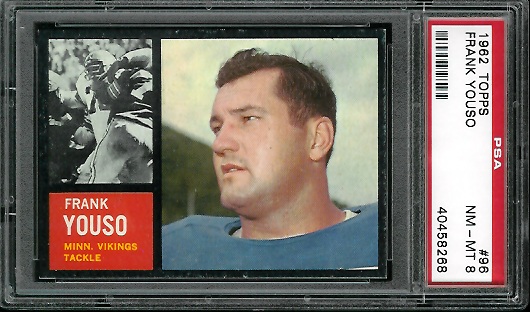 Frank Youso - 1962 Topps #96 - PSA 8