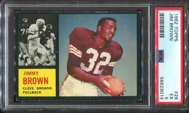 1962 Topps #28 - Jim Brown - PSA 5