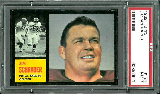 Jim Schrader - 1962 Topps #121 - PSA 7
