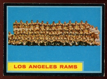 1962 Topps #89 - Los Angeles Rams Team - ex+