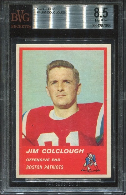 1963 Fleer #4 - Jim Colclough - BVG 8.5