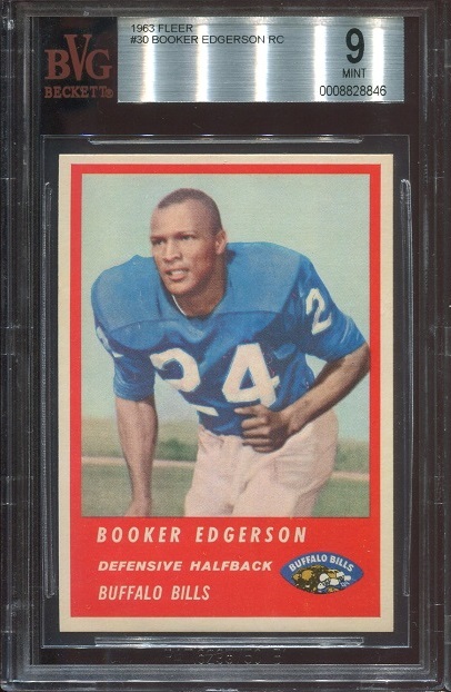 1963 Fleer #30 - Booker Edgerson - BVG 9