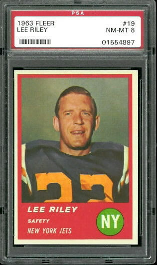 1963 Fleer #19 - Lee Riley - PSA 8