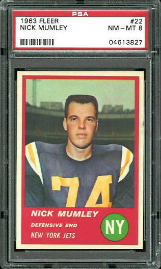 Nick Mumley - 1963 Fleer #22 - PSA 8