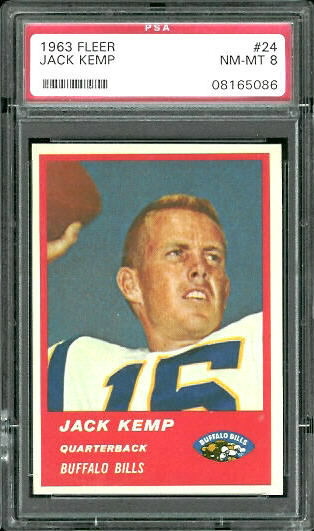 1963 Fleer #24 - Jack Kemp - PSA 8