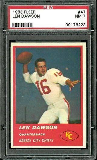 1963 Fleer #47 - Len Dawson - PSA 7