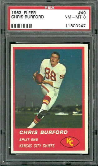 Chris Burford - 1963 Fleer #49 - PSA 8