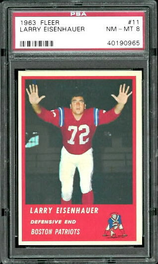 1963 Fleer #11 - Larry Eisenhauer - PSA 8
