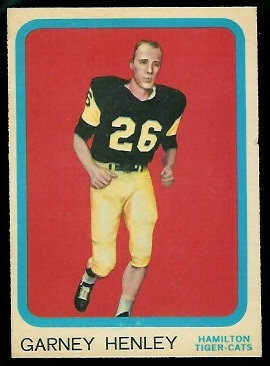 Garney Henley - 1963 Topps CFL #34 - ex