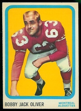 Bobby Jack Oliver - 1963 Topps CFL #43 - exmt