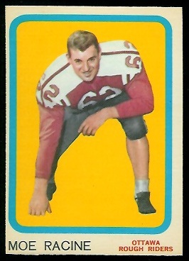 Moe Racine - 1963 Topps CFL #55 - nm-mt oc