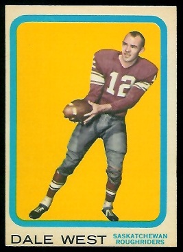 Dale West - 1963 Topps CFL #61 - exmt