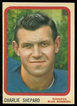 Charlie Shepard - 1963 Topps CFL #81 - exmt