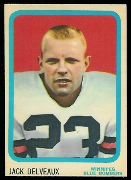Jack Delveaux - 1963 Topps CFL #85 - exmt