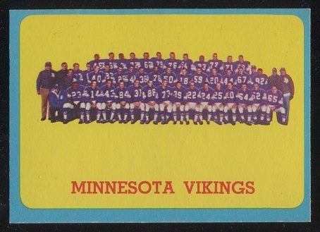 1963 Topps #109 - Minnesota Vikings Team - exmt+