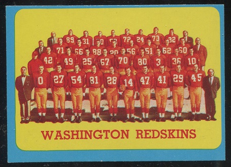 1963 Topps #169 - Washington Redskins Team - exmt oc