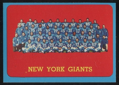 1963 Topps #60 - New York Giants Team - nm