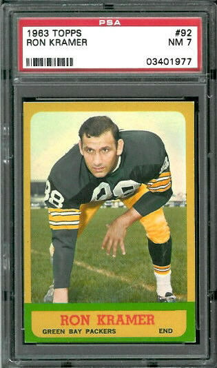 Ron Kramer - 1963 Topps #92 - PSA 7