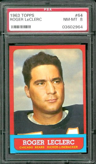 Roger LeClerc - 1963 Topps #64 - PSA 8