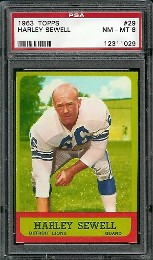 Harley Sewell - 1963 Topps #29 - PSA 8