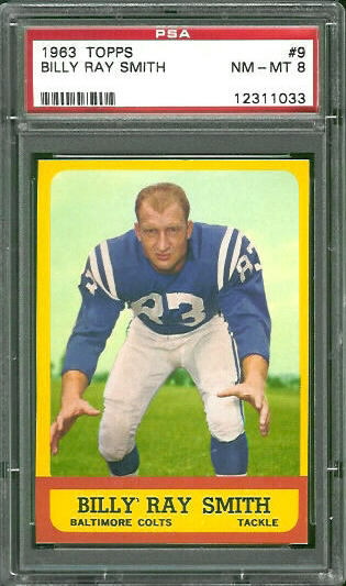 Billy Ray Smith - 1963 Topps #9 - PSA 8