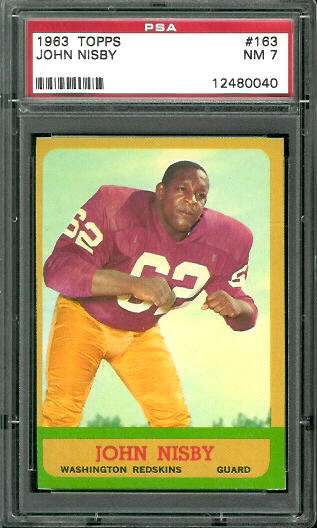 John Nisby - 1963 Topps #163 - PSA 7