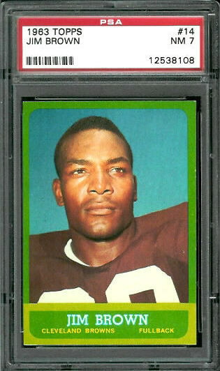 Jim Brown - 1963 Topps #14 - PSA 7