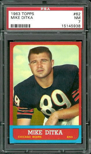Mike Ditka - 1963 Topps #62 - PSA 7