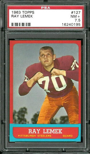 Ray Lemek - 1963 Topps #127 - PSA 7.5