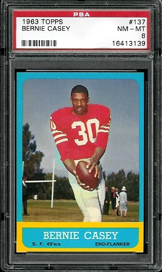 Bernie Casey - 1963 Topps #137 - PSA 8