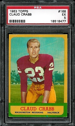 Claude Crabb - 1963 Topps #168 - PSA 5
