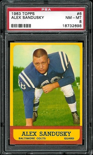 Alex Sandusky - 1963 Topps #6 - PSA 8