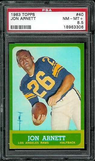 Jon Arnett - 1963 Topps #40 - PSA 8.5