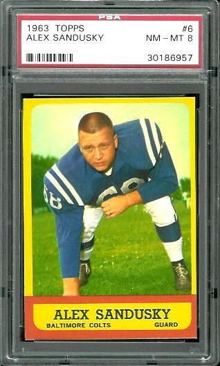 1963 Topps #6 - Alex Sandusky - PSA 8