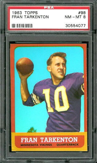 Fran Tarkenton - 1963 Topps #98 - PSA 8